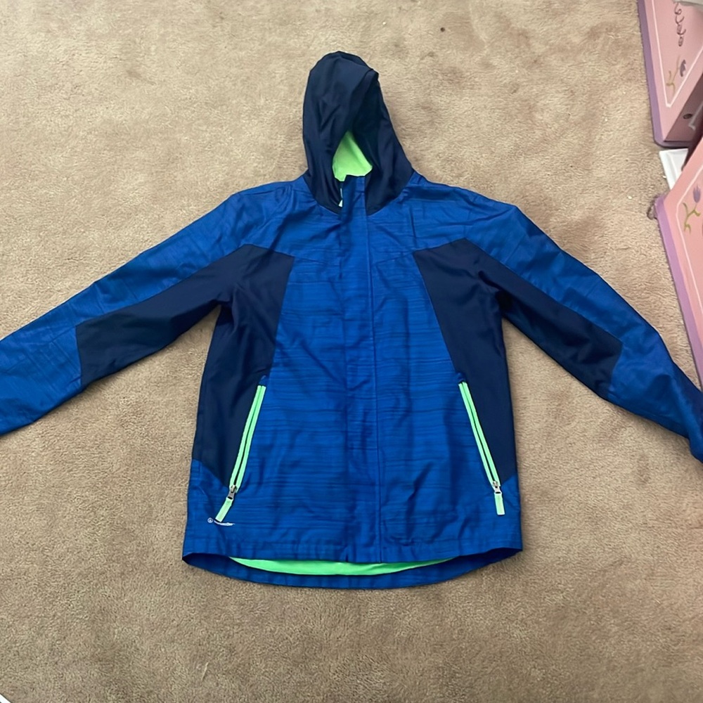 Boys blue champion wind breaker jacket